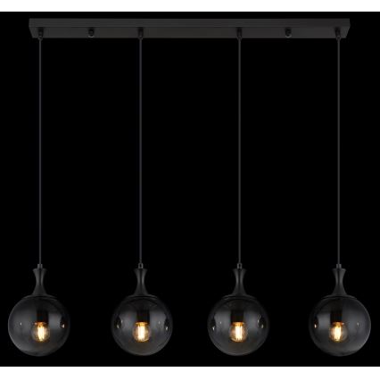 Globo - Hängeleuchte 4xE27/10W/230V schwarz