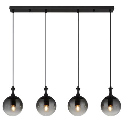 Globo - Hängeleuchte 4xE27/10W/230V schwarz