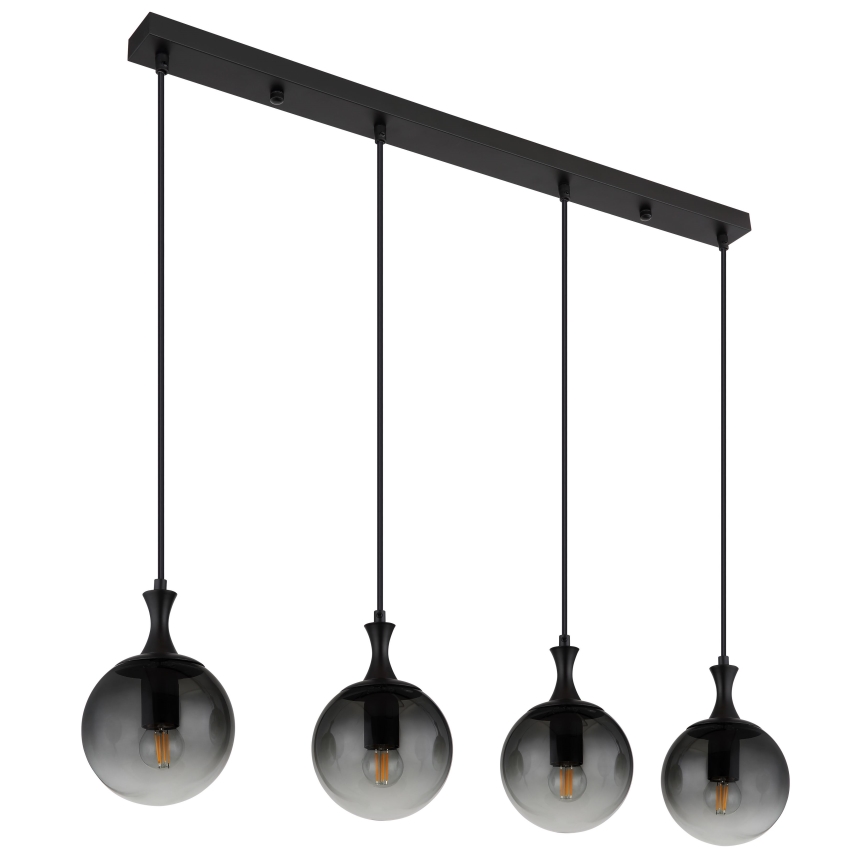 Globo - Hängeleuchte 4xE27/10W/230V schwarz