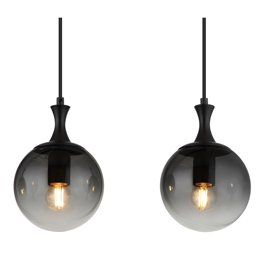 Globo - Hängeleuchte 4xE27/10W/230V schwarz