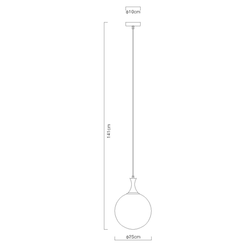 Globo - Hängeleuchte 1xE27/10W/230V d 25 cm schwarz