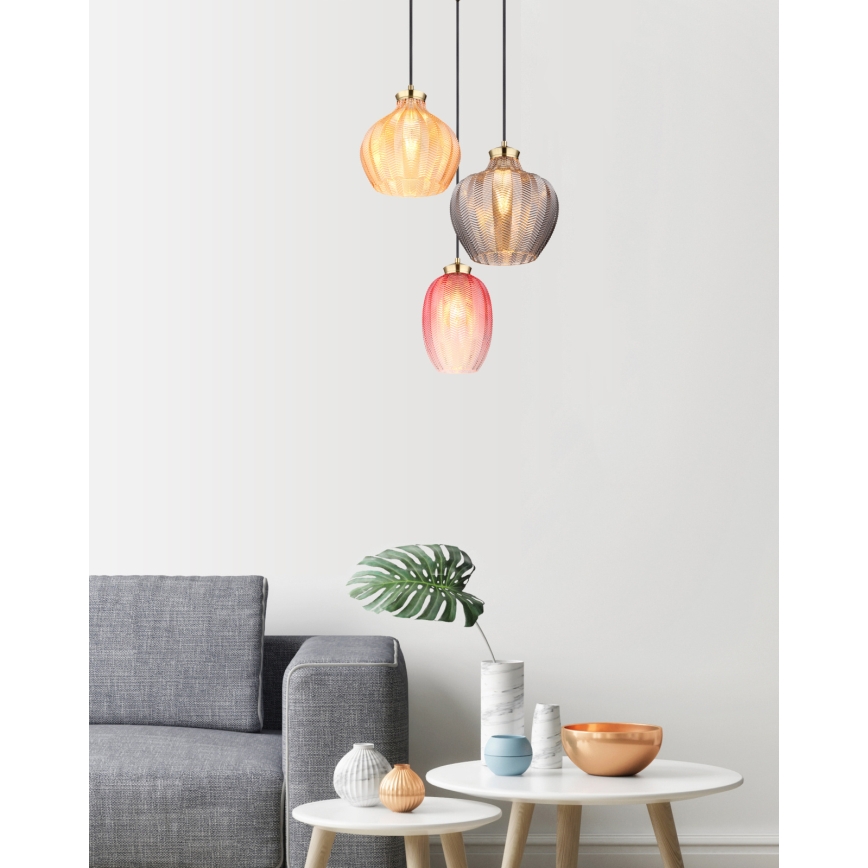 Globo - Pendelleuchte an Kabel 3xE27/60W/230V Ø 45 cm