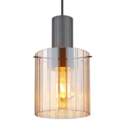 Globo - Hängeleuchte 1xE27/40W/230V d 18 cm braun