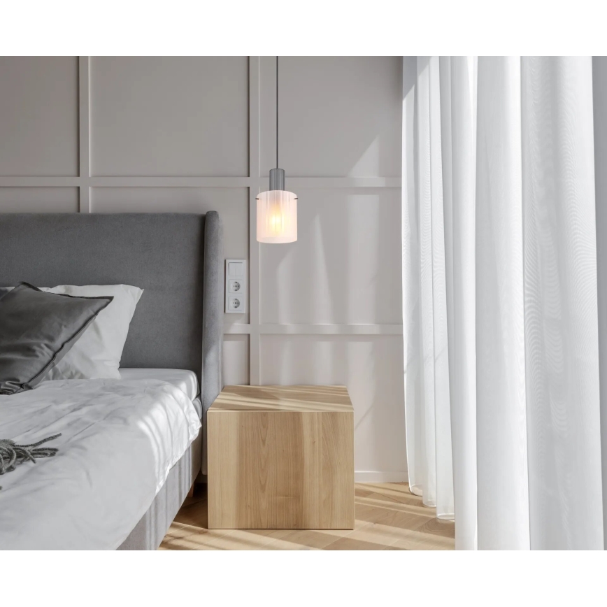 Globo - Hängeleuchte 1xE27/40W/230V d 18 cm weiß