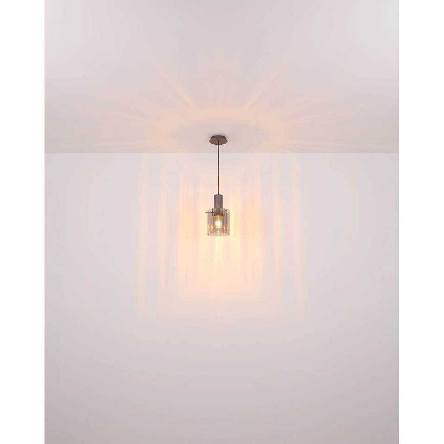 Globo - Hängeleuchte 1xE27/40W/230V d 18 cm grau