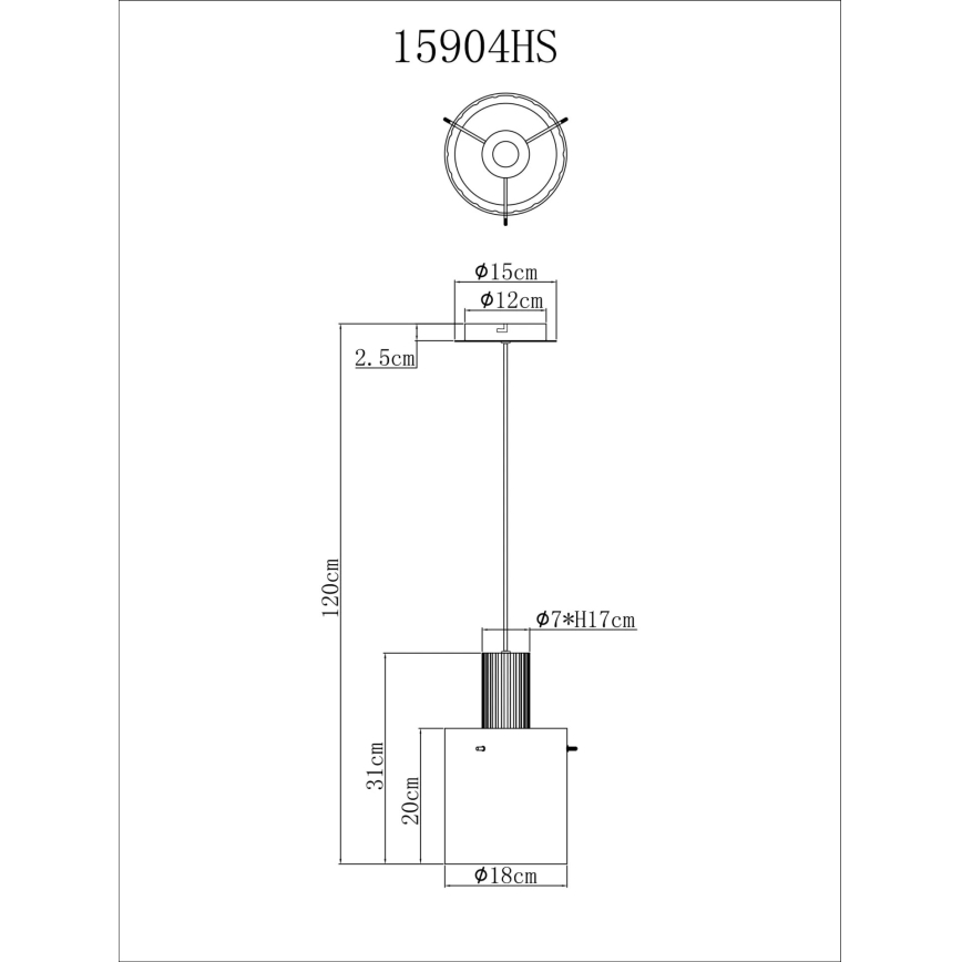 Globo - Hängeleuchte 1xE27/40W/230V d 18 cm grau