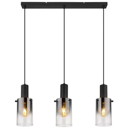 Globo - Hängeleuchte 3xE27/40W/230V schwarz