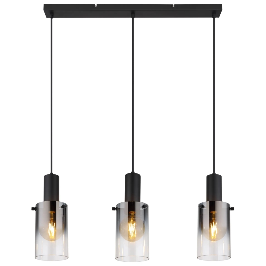 Globo - Hängeleuchte 3xE27/40W/230V schwarz