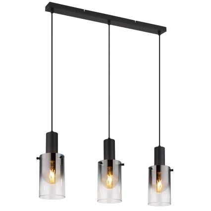 Globo - Hängeleuchte 3xE27/40W/230V schwarz