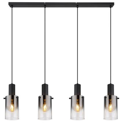 Globo - Hängeleuchte 4xE27/40W/230V schwarz