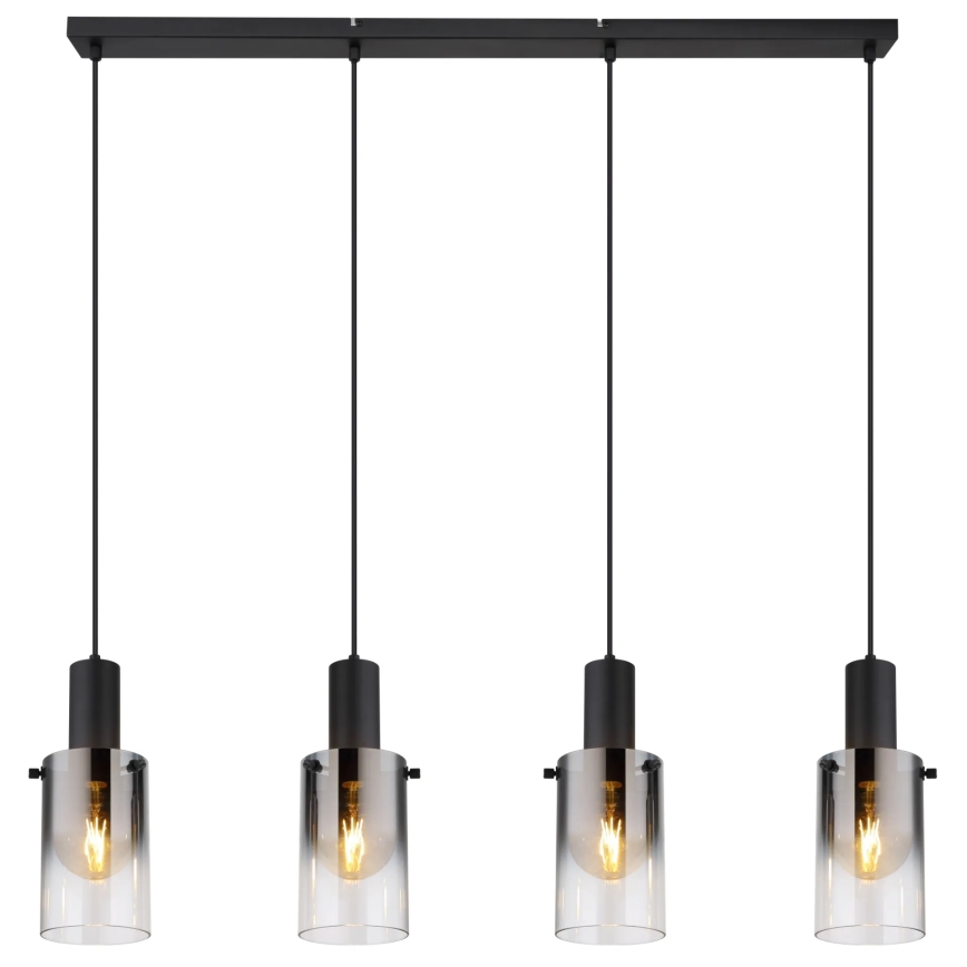 Globo - Hängeleuchte 4xE27/40W/230V schwarz