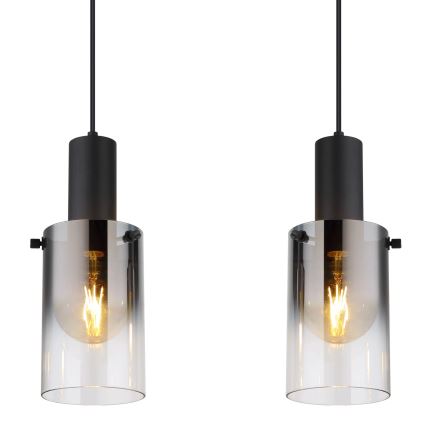 Globo - Hängeleuchte 4xE27/40W/230V schwarz