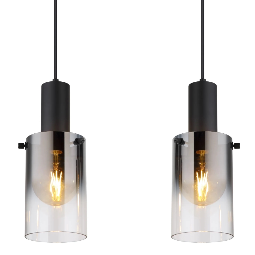 Globo - Hängeleuchte 4xE27/40W/230V schwarz