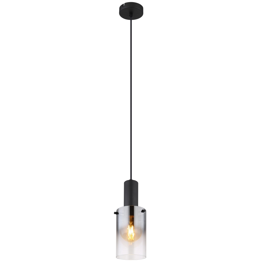 Globo - Hängeleuchte 1xE27/40W/230V d 12,5 cm schwarz