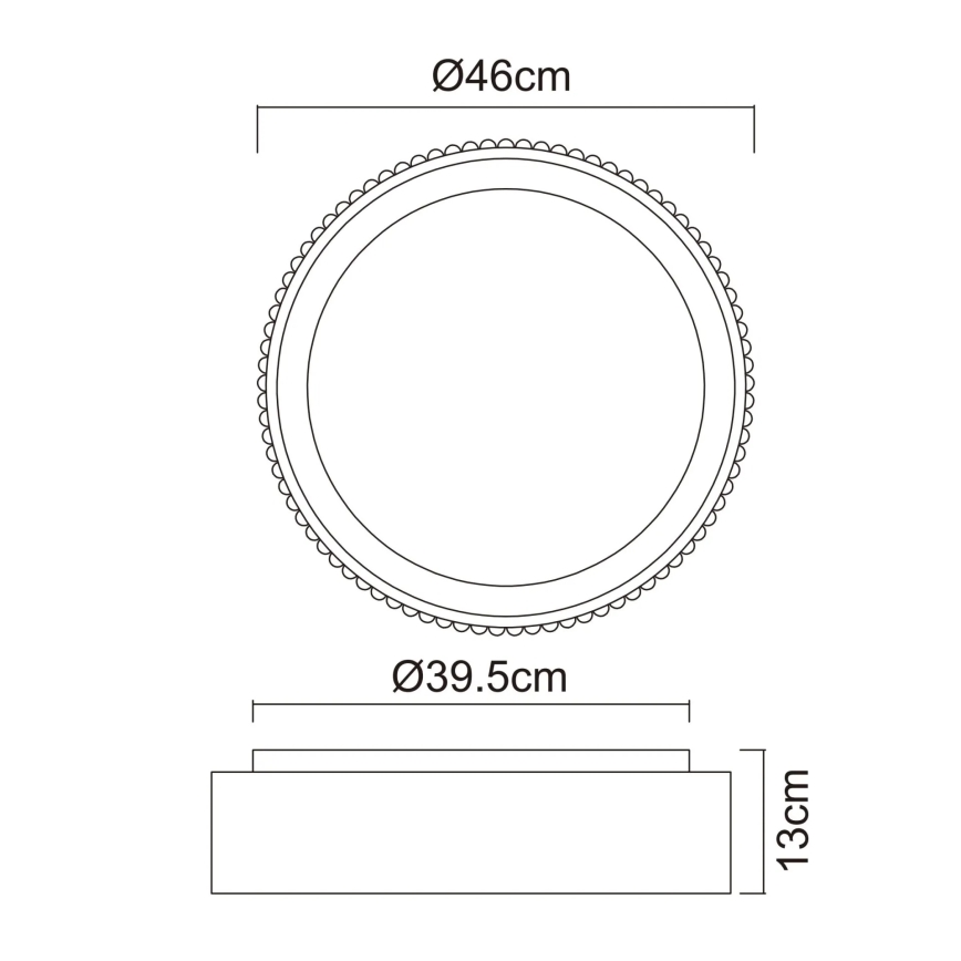 Globo - LED-Deckenleuchte LED/45W/230V 2700/4000/6000K Ø 46 cm weiß