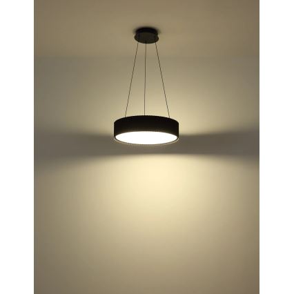 Globo - LED-Pendelleuchte an Stahlseil LED/45W/230V 2700/4000/6000K Ø 46 cm schwarz