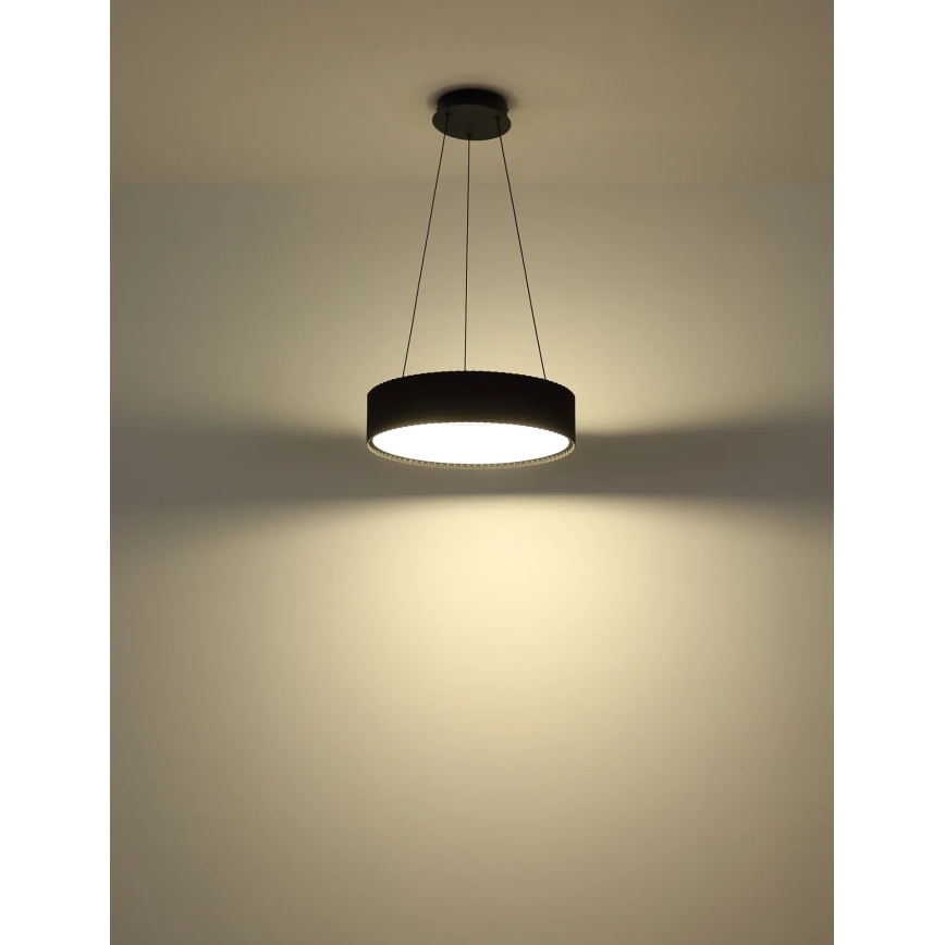 Globo - LED-Pendelleuchte an Stahlseil LED/45W/230V 2700/4000/6000K Ø 46 cm schwarz