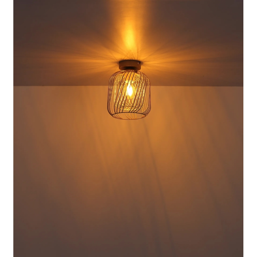 Globo - Deckenleuchte 1xE27/40W/230V Ø 18 cm beige/weiß