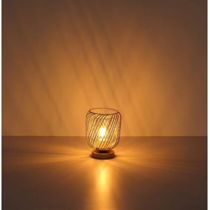 Globo - Tischlampe 1xE27/40W/230V beige/weiß