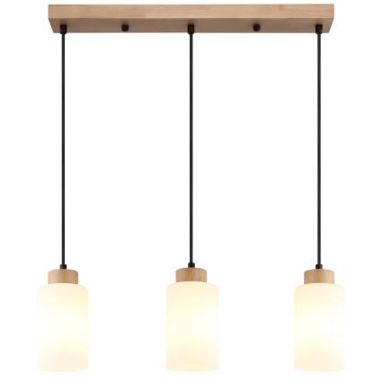 Globo - Hängeleuchte an Kabel 3xE27/60W/230V beige/weiß