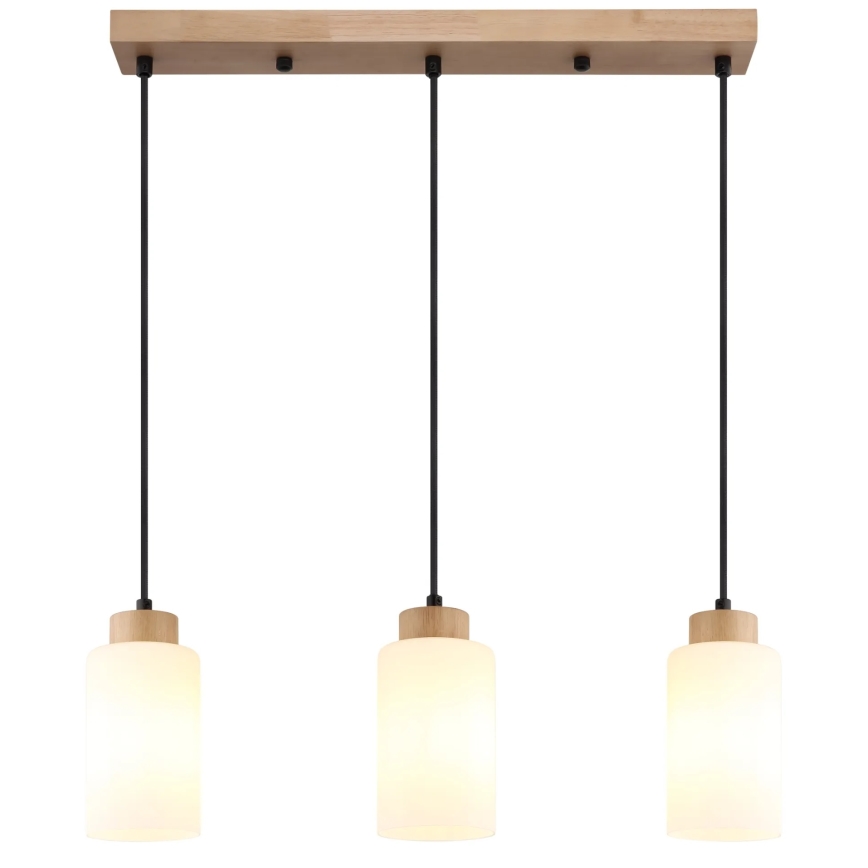 Globo - Hängeleuchte an Kabel 3xE27/60W/230V beige/weiß
