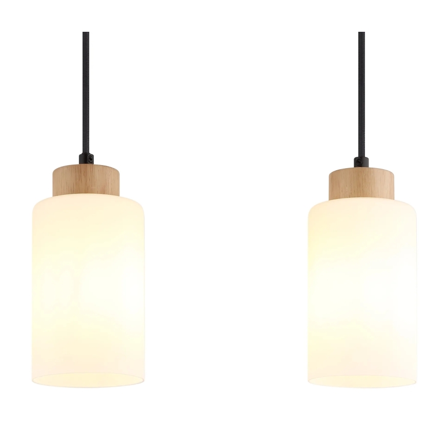 Globo - Hängeleuchte an Kabel 3xE27/60W/230V beige/weiß