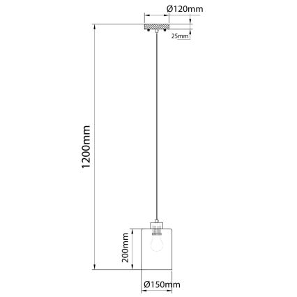 Globo - Pendelleuchte mit Kabel 1xE27/60W/230V Eiche/Weiß
