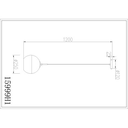 Globo - Pendelleuchte mit Kabel 1xE27/60W/230V, Durchmesser 25 cm