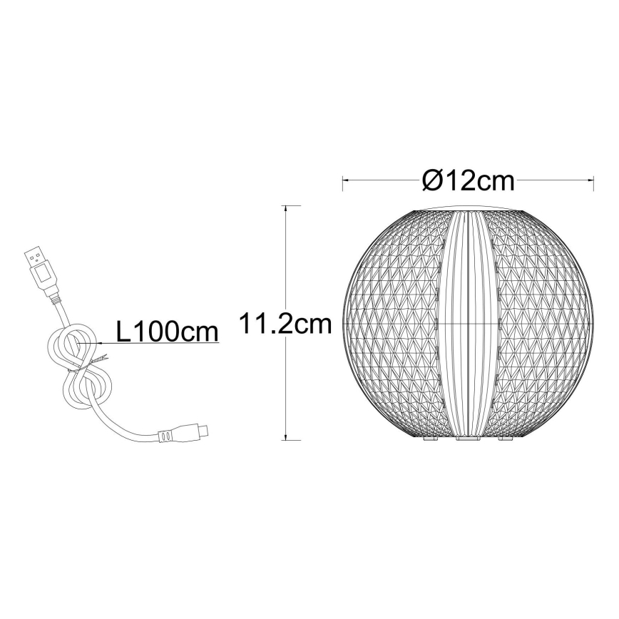 Globo - Dimmbare LED-Tischleuchte mit Touch-Funktion LED/2W/5V 1200 mAh USB klar