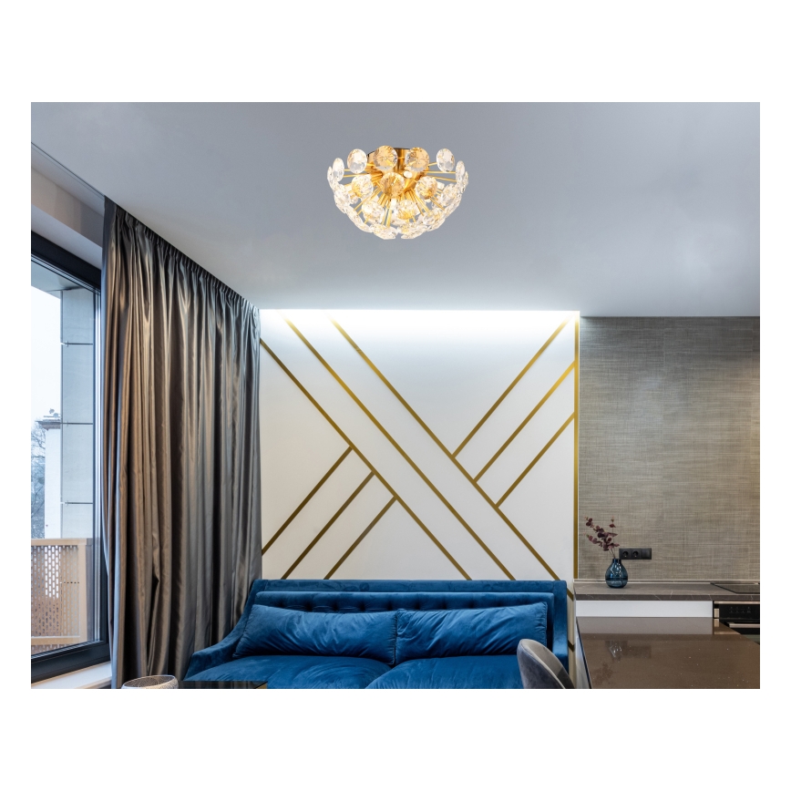 Globo - Deckenleuchte 10xG9/7W/230V golden d 39 cm