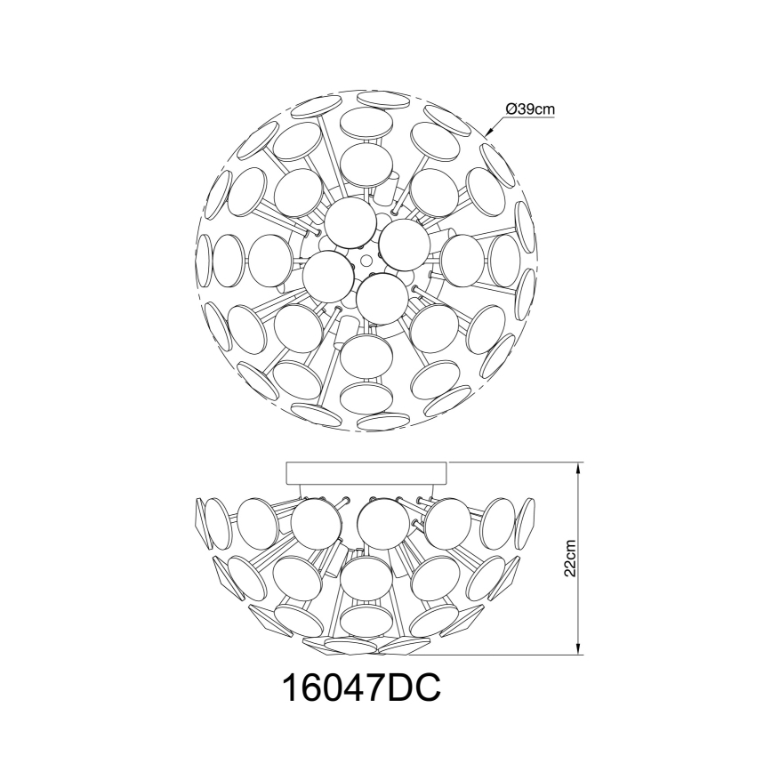 Globo - Deckenleuchte 10xG9/7W/230V glänzendes Chrom d 39 cm
