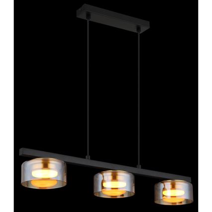 Globo - LED-Hängeleuchte 3xGX53/6W/230V rauchig/braun