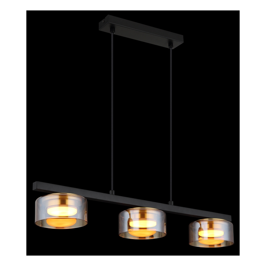 Globo - LED-Hängeleuchte 3xGX53/6W/230V rauchig/braun