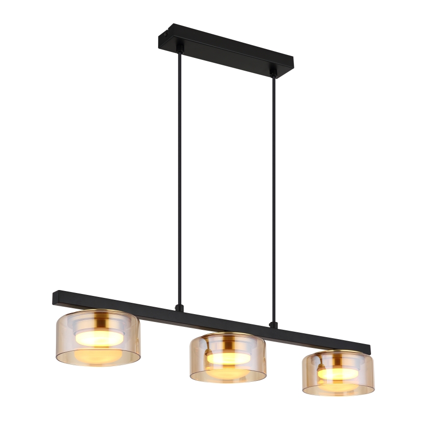 Globo - LED-Hängeleuchte 3xGX53/6W/230V rauchig/braun