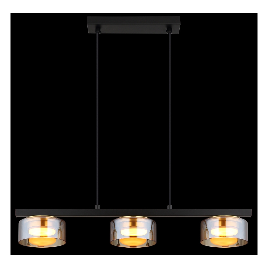 Globo - LED-Hängeleuchte 3xGX53/6W/230V rauchig/braun