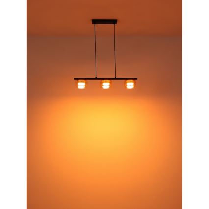 Globo - LED-Hängeleuchte 3xGX53/6W/230V rauchig/braun