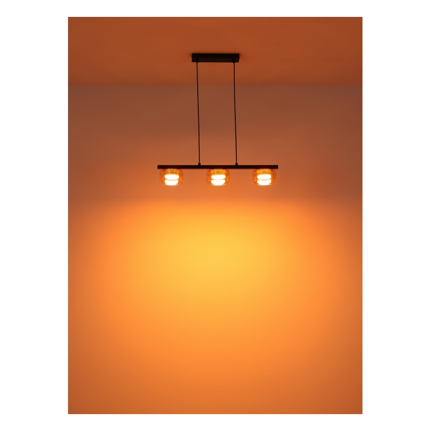 Globo - LED-Hängeleuchte 3xGX53/6W/230V rauchig/braun
