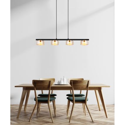 Globo - LED-Hängeleuchte 4xGX53/6W/230V rauchig/braun