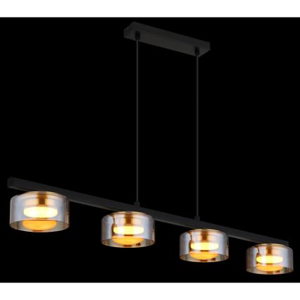Globo - LED-Hängeleuchte 4xGX53/6W/230V rauchig/braun