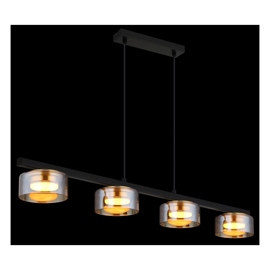 Globo - LED-Hängeleuchte 4xGX53/6W/230V rauchig/braun