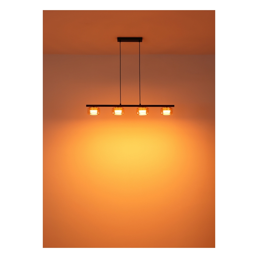 Globo - LED-Hängeleuchte 4xGX53/6W/230V rauchig/braun