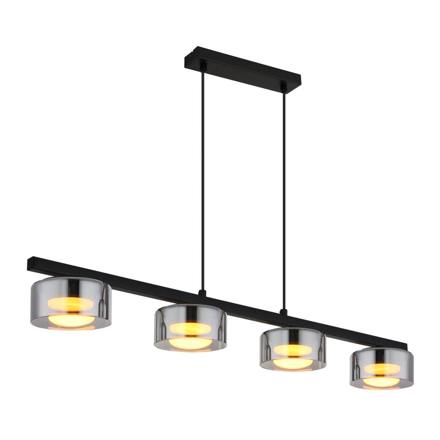 Globo - LED-Hängeleuchte 4xGX53/6W/230V rauchig/schwarz