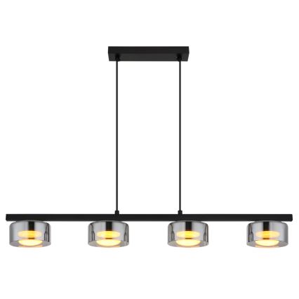 Globo - LED-Hängeleuchte 4xGX53/6W/230V rauchig/schwarz