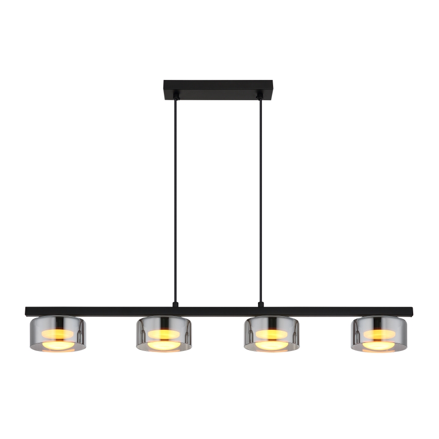 Globo - LED-Hängeleuchte 4xGX53/6W/230V rauchig/schwarz
