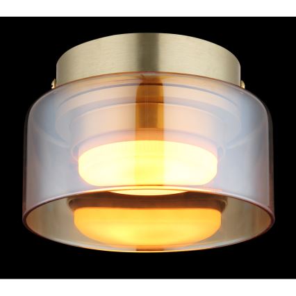 Globo - LED-Deckenleuchte 1xGX53/6W/230V d 13 cm rauchig/braun