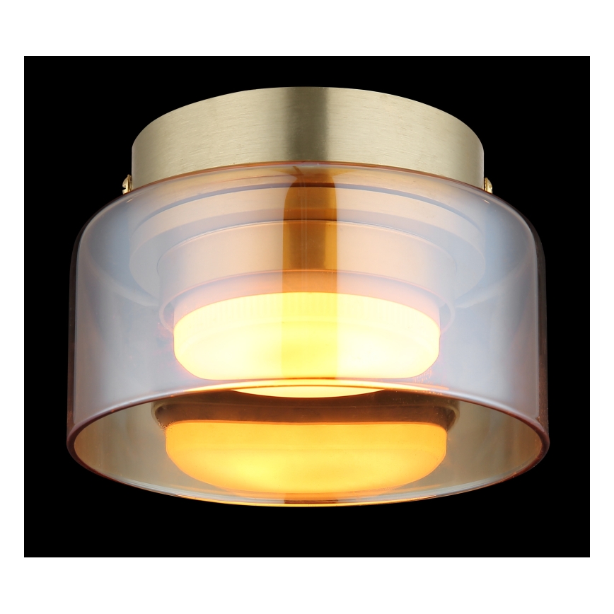 Globo - LED-Deckenleuchte 1xGX53/6W/230V d 13 cm rauchig/braun