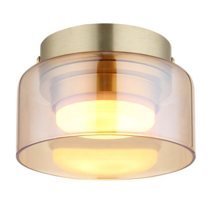 Globo - LED-Deckenleuchte 1xGX53/6W/230V d 13 cm rauchig/braun