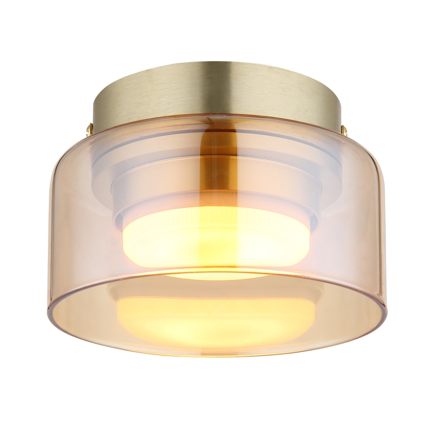 Globo - LED-Deckenleuchte 1xGX53/6W/230V d 13 cm rauchig/braun