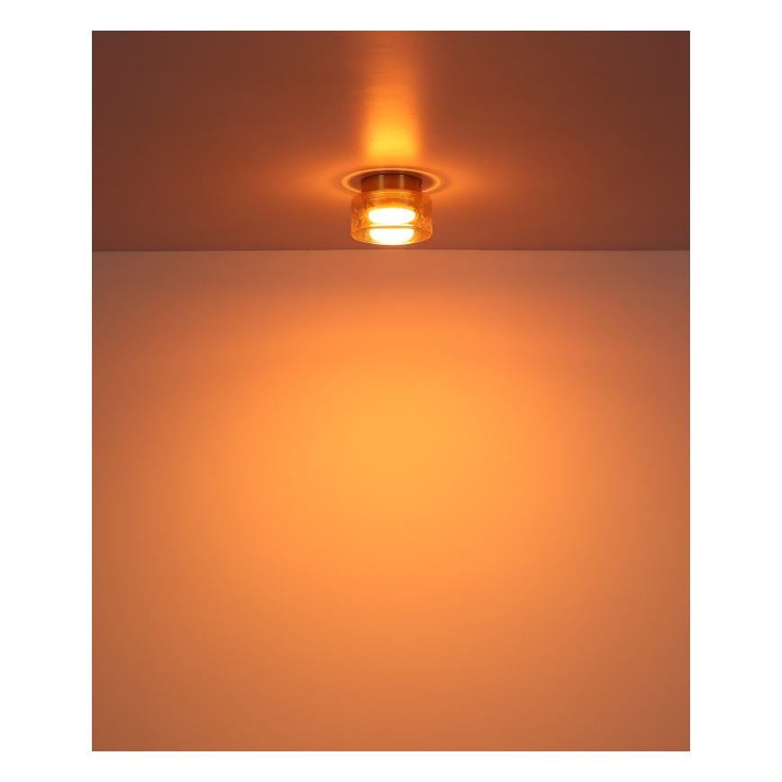 Globo - LED-Deckenleuchte 1xGX53/6W/230V d 13 cm rauchig/braun