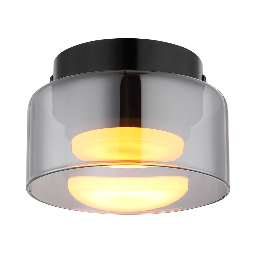 Globo - LED-Deckenleuchte 1xGX53/6W/230V d 13 cm rauchig/schwarz